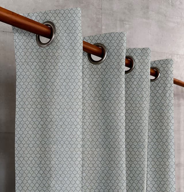 Stone Mist Lattice Curtain