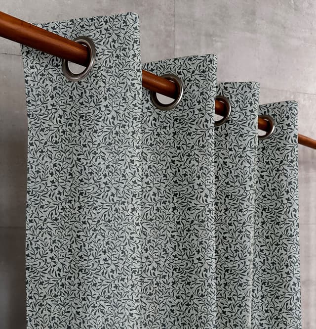 Slate Garden Bloom Curtain