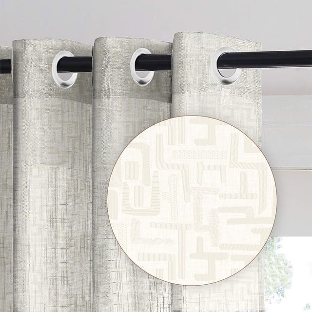Urban Path White Sheer Curtain