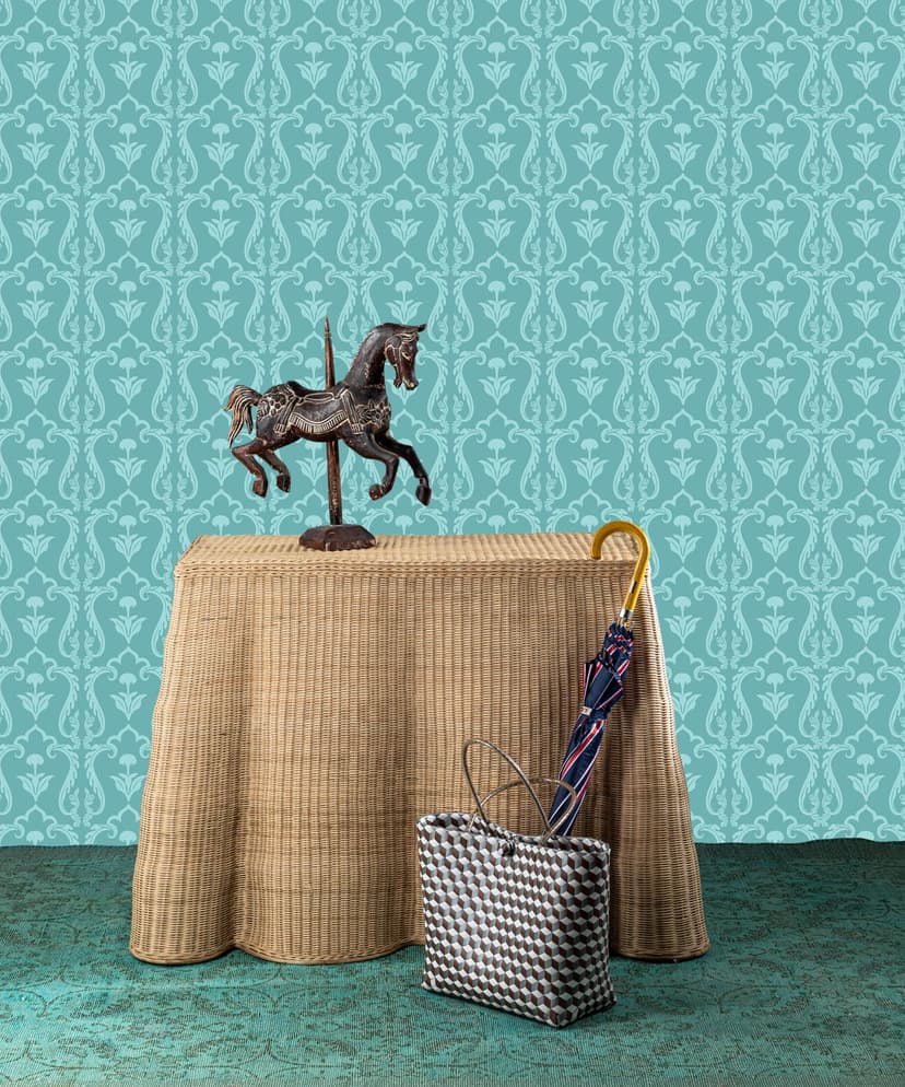 Pink Mughal Damask Wallpaper