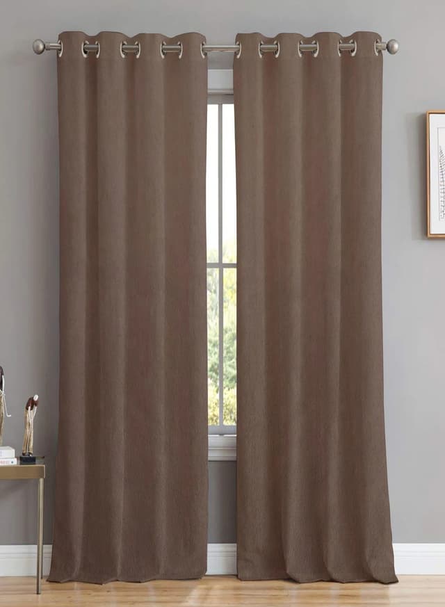 Brown Velvet Window Curtains