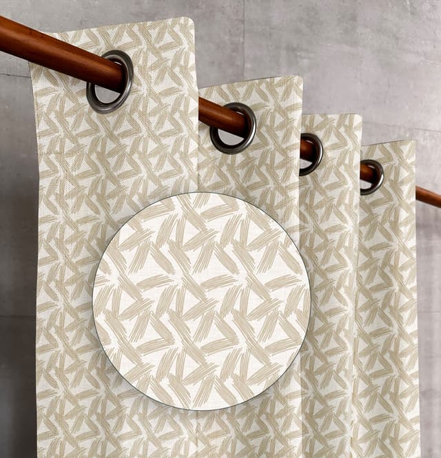 Modern Brushstroke Weave Curtain
