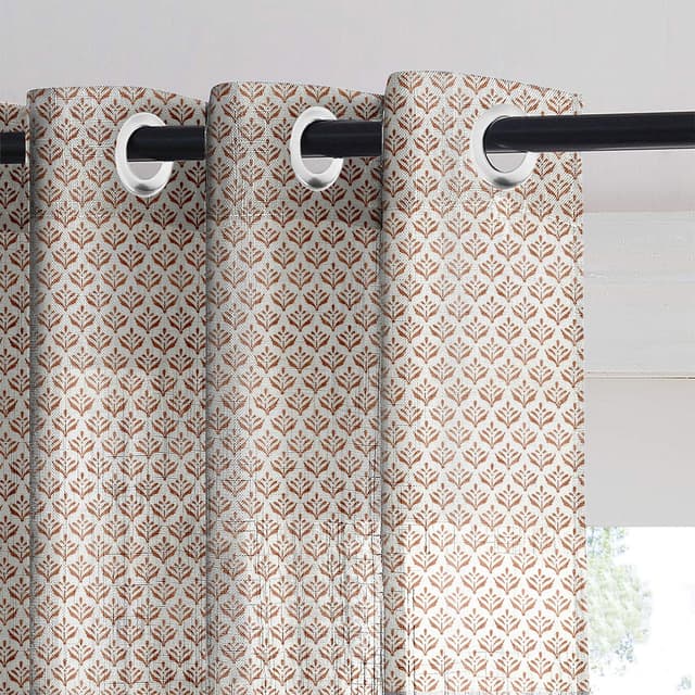 Terracotta Bloom Sheer Curtain