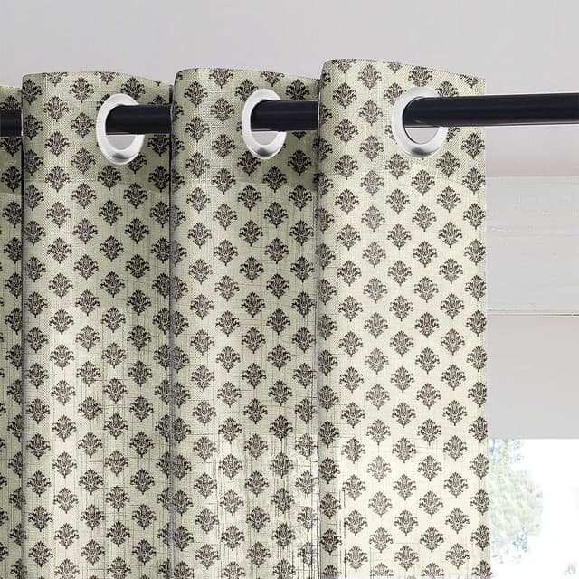 Mauve Damask Sheer Curtain