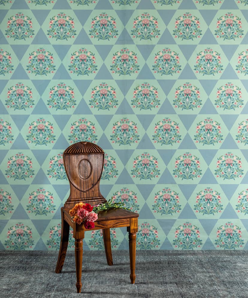 Phool Jali Mint Wallpaper