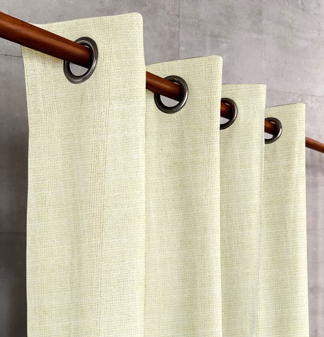 Sandstone Weave Pure Linen Curtains – A natural sandy tone with fine, woven details.
