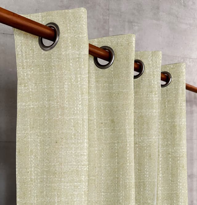 Linen Bliss Pure Linen Curtains – A creamy linen-inspired shade with a smooth finish.
