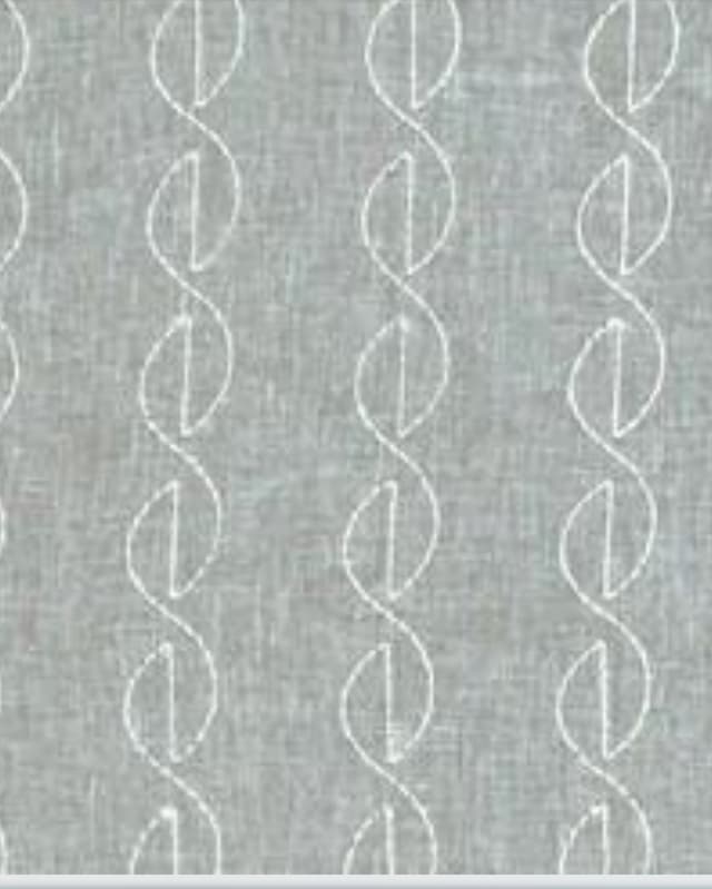 Silver Drift Embroidered Drapes