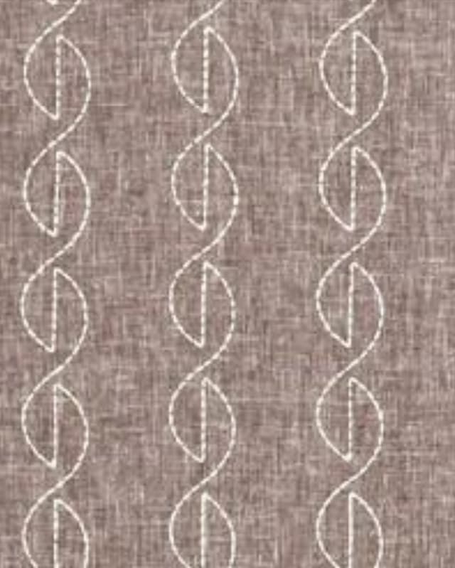 Taupe Stone Embroidery Drapes