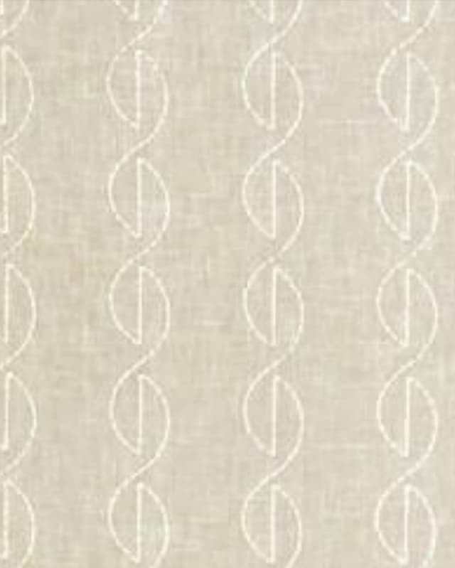 Cream Loop Embroidered Drapes