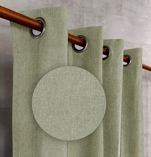 Sage Dust Herringbone Drapes