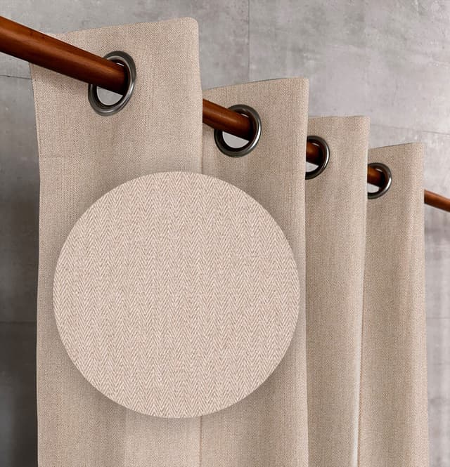 Rosy Dune Herringbone Drapes