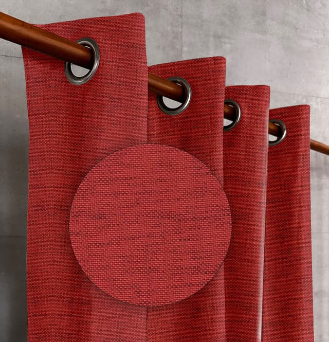 Crimson Clay Textured Drapes