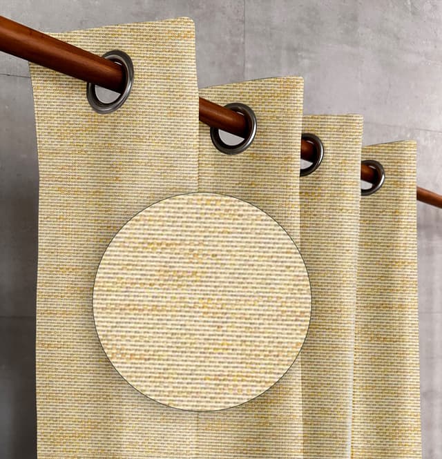 Golden Fleck Textured Drapes
