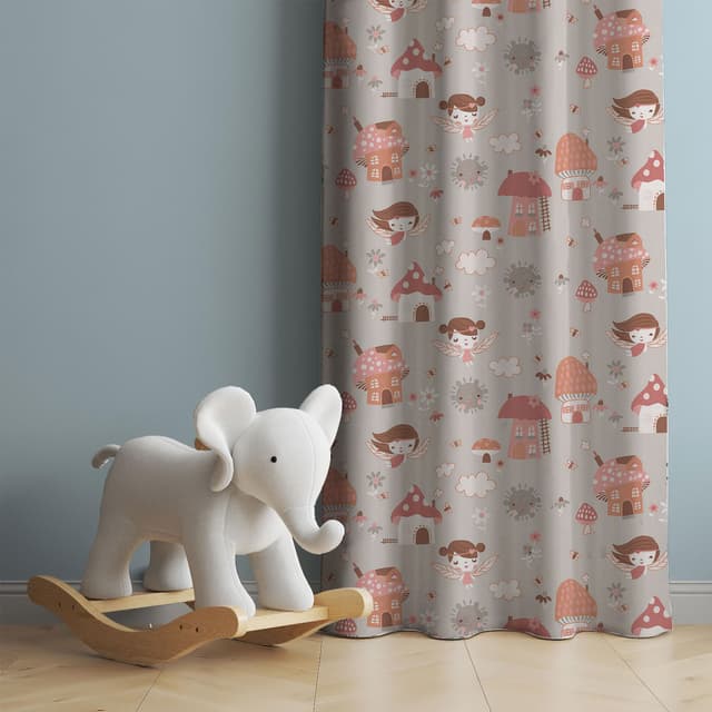 Fairy Village Cotton Curtain