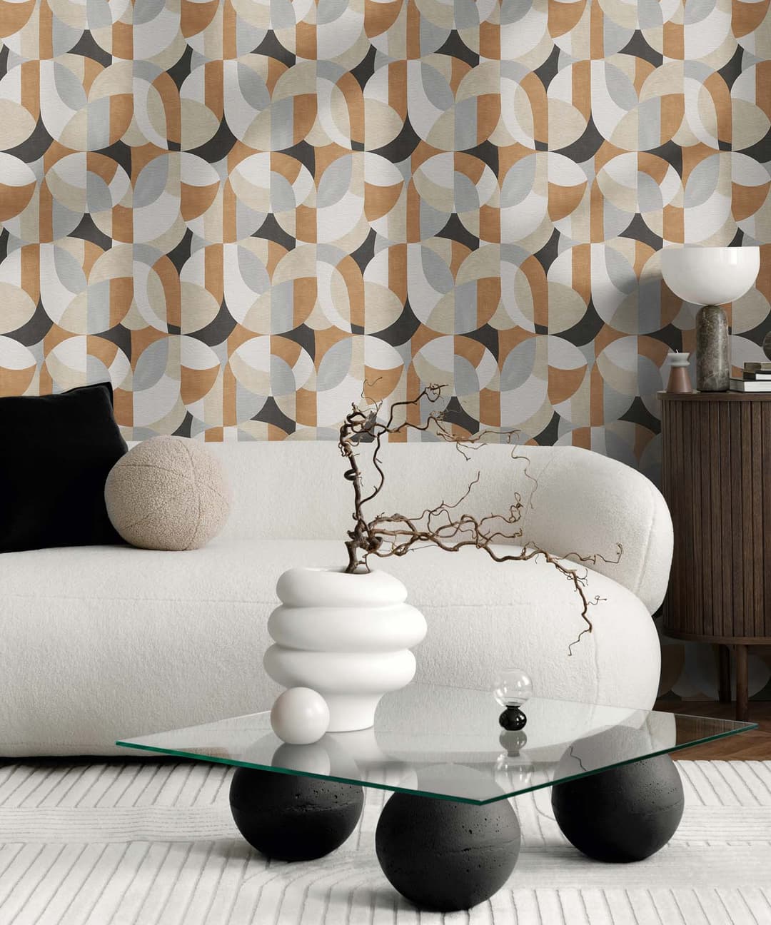 Modern Earth Geometric Wallpaper