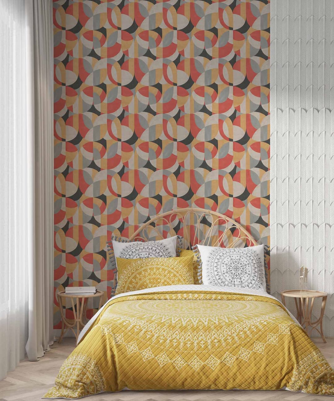 Sunset Fusion Geometric Wallpaper