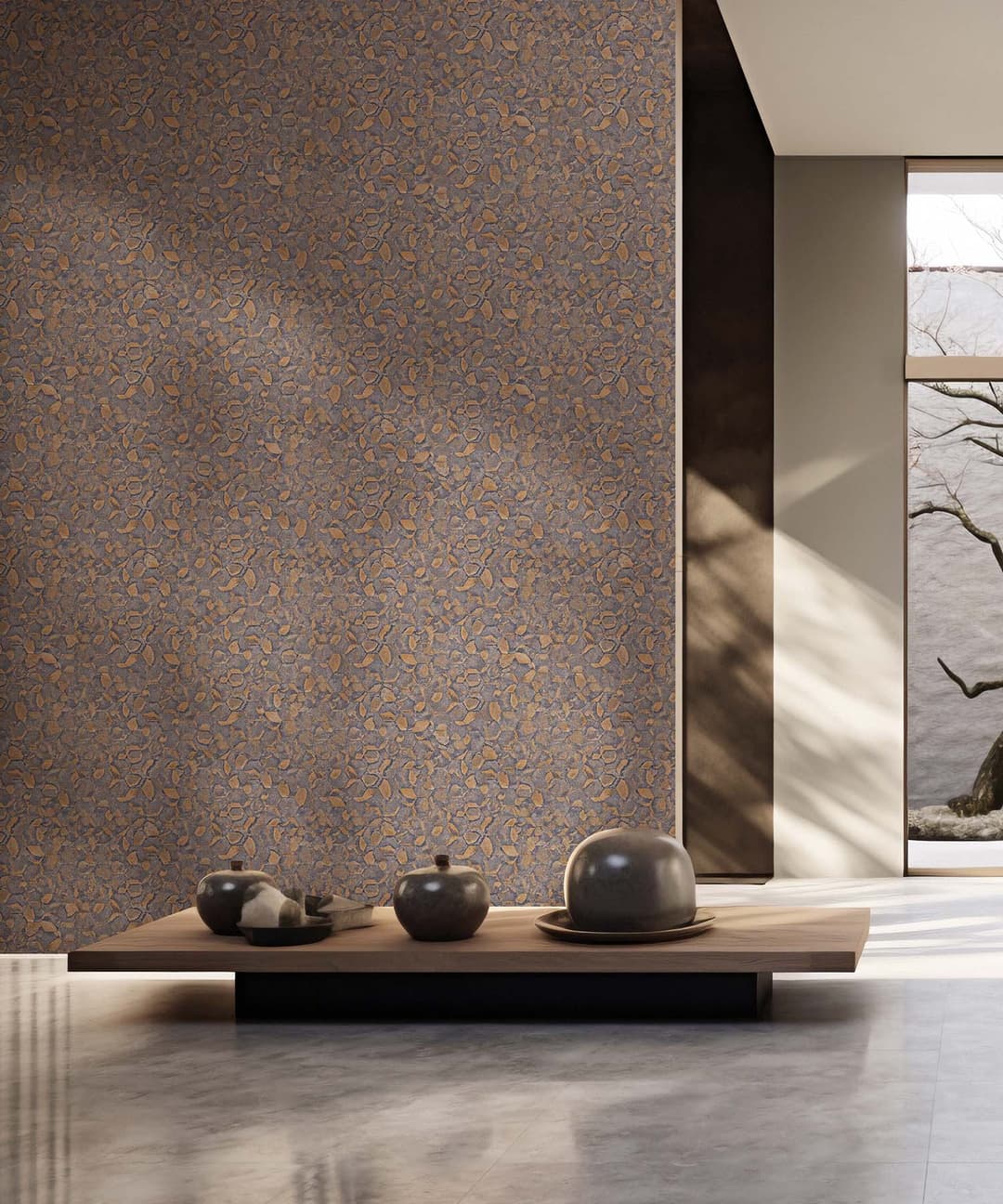 Earthy Pebble Mix Wallpaper