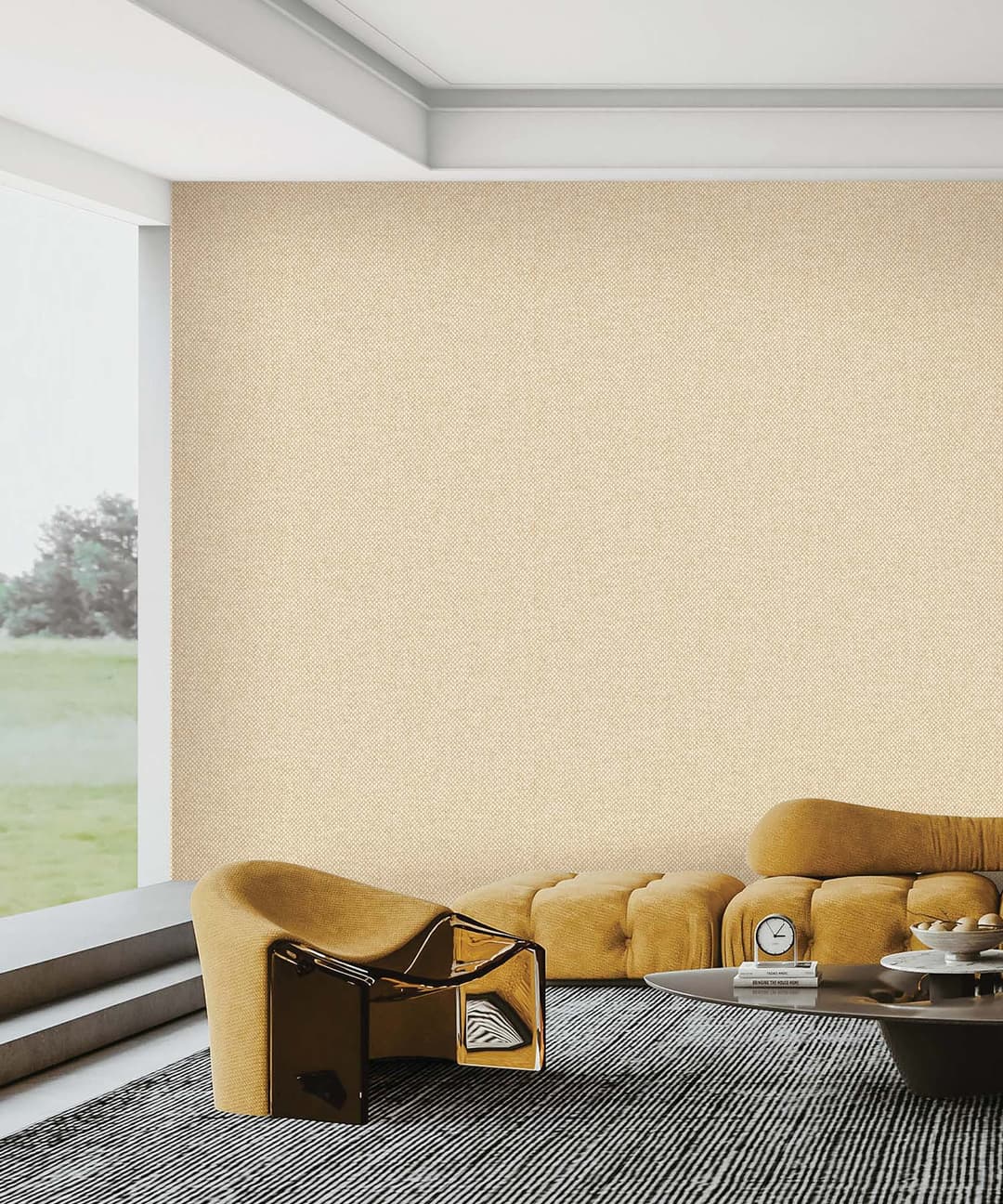 Golden Woven Touch Wallpaper
