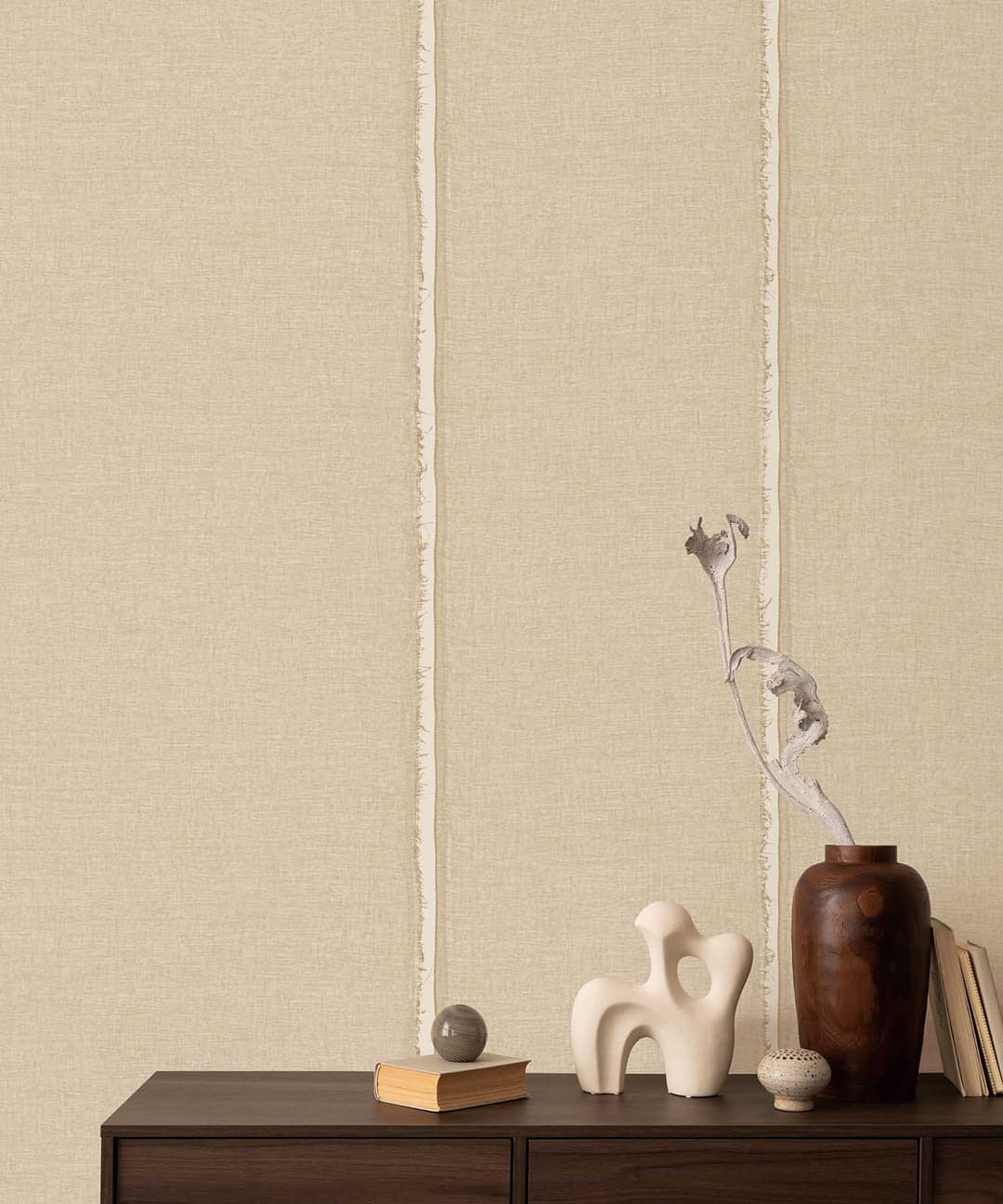 Natural Jute Stripe Wallpaper