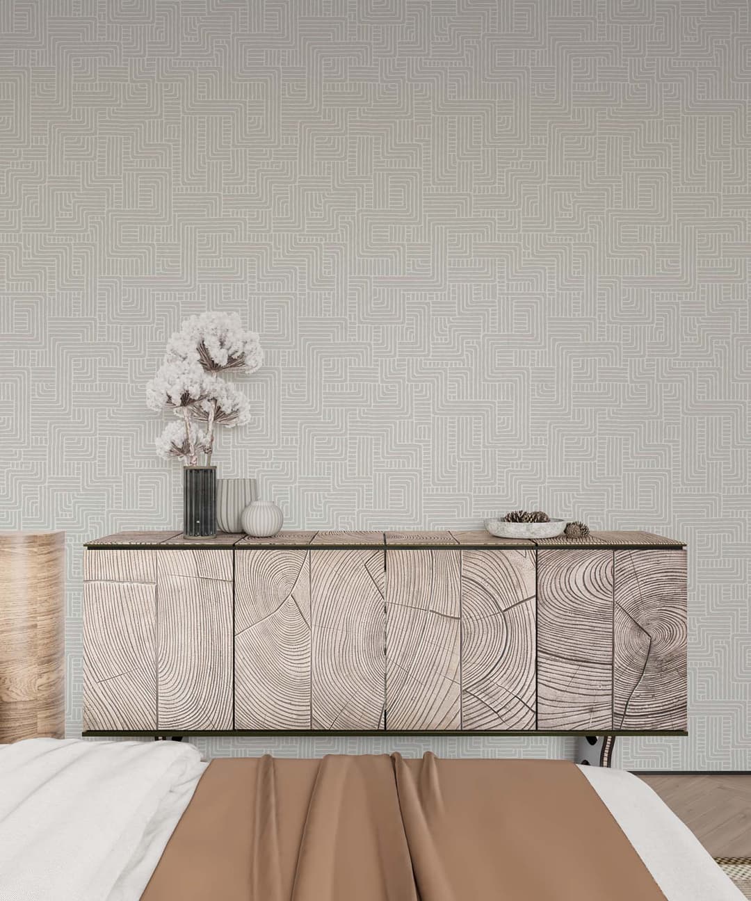 Frost Linen Texture Wallpaper