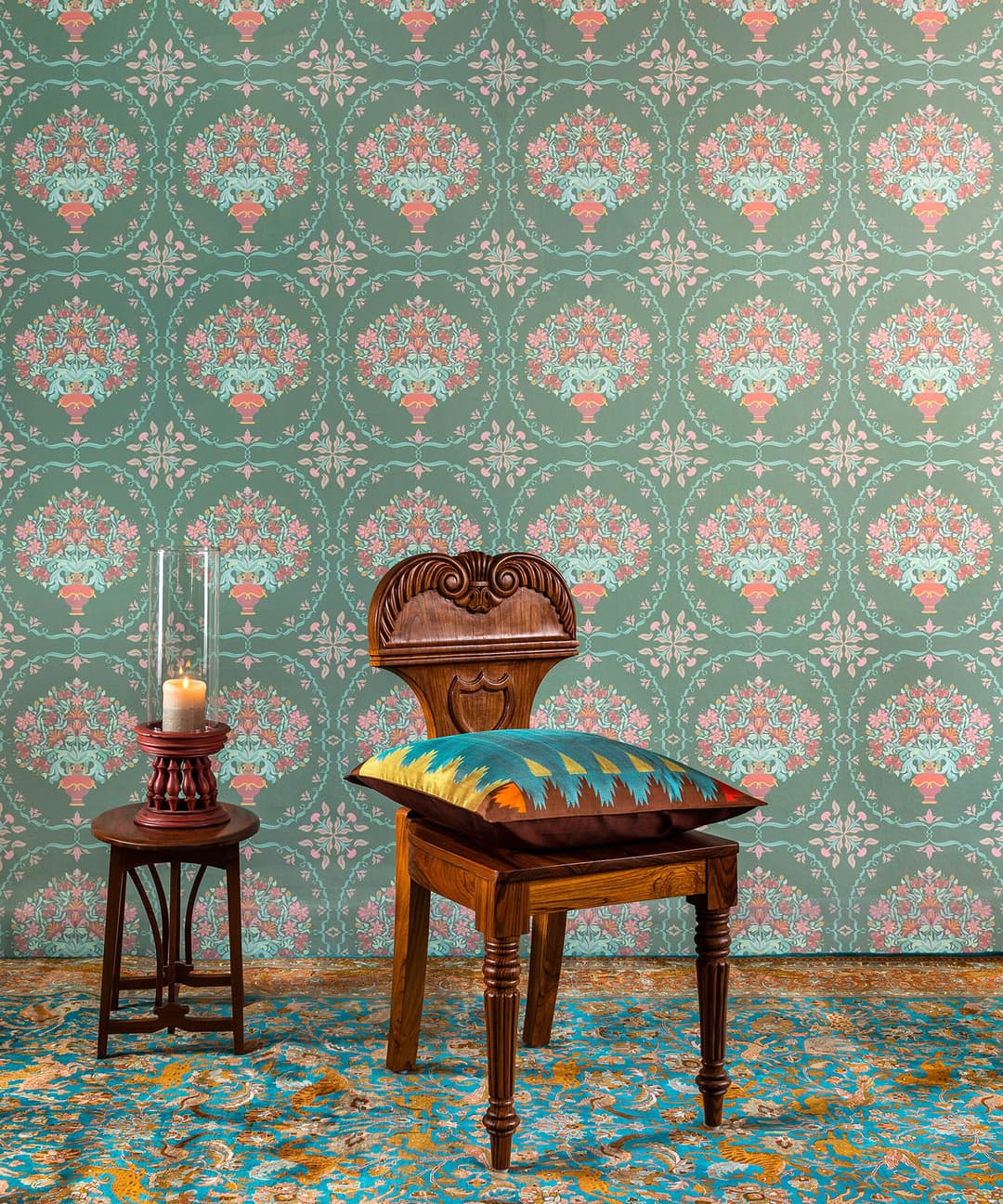 Bundi Jade Bloom Wallpaper