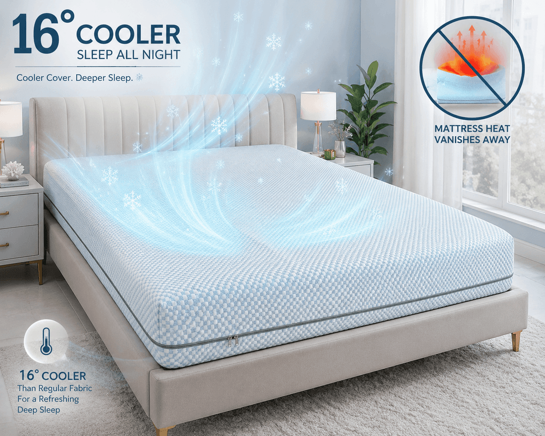 CoolWrap Mattress Zipper Cover | IceFibre™ Cool Touch Technology | Full Zip Enclosure