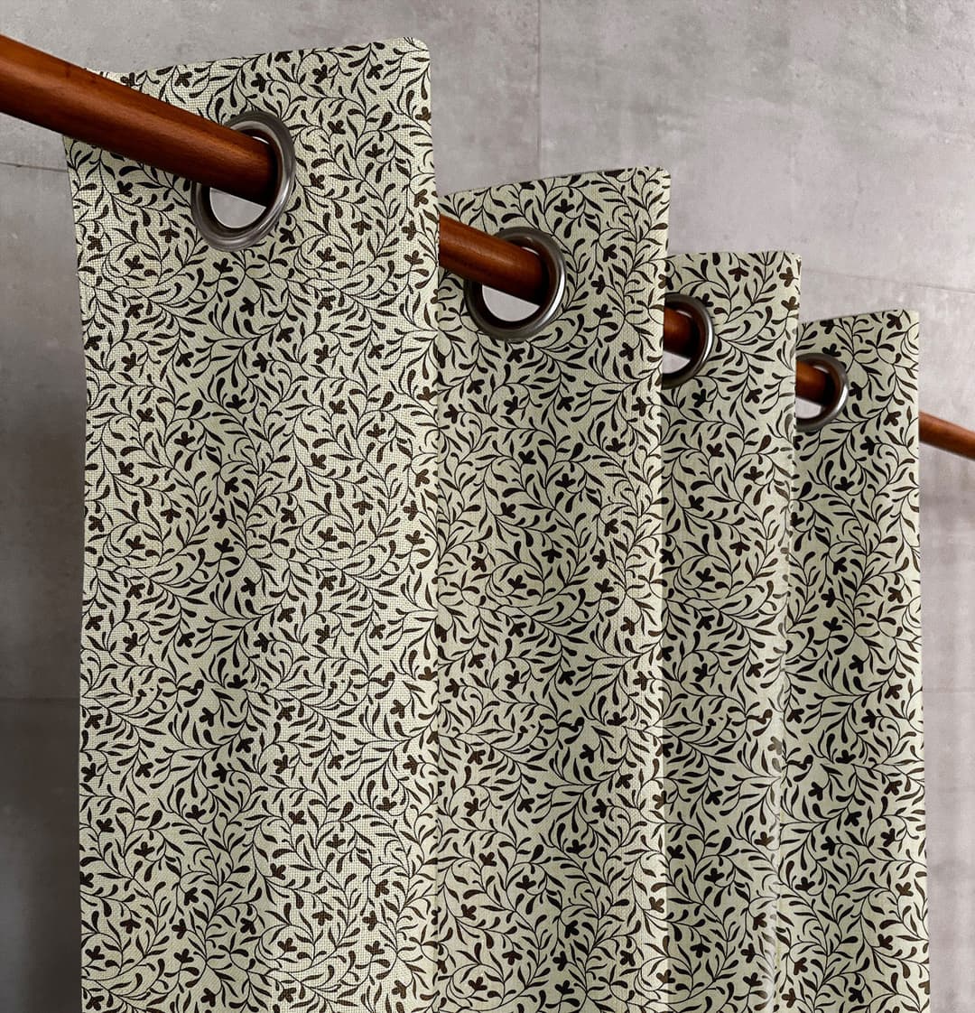 Earthy Vine Bloom Curtain
