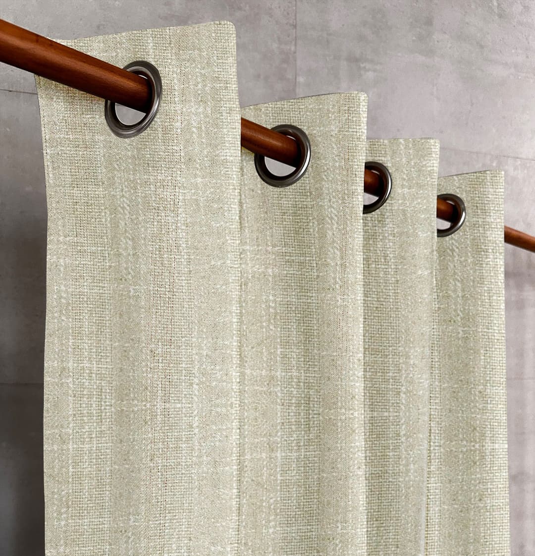 Champagne Mist Pure Linen Curtains – A pale golden beige with a touch of softness.