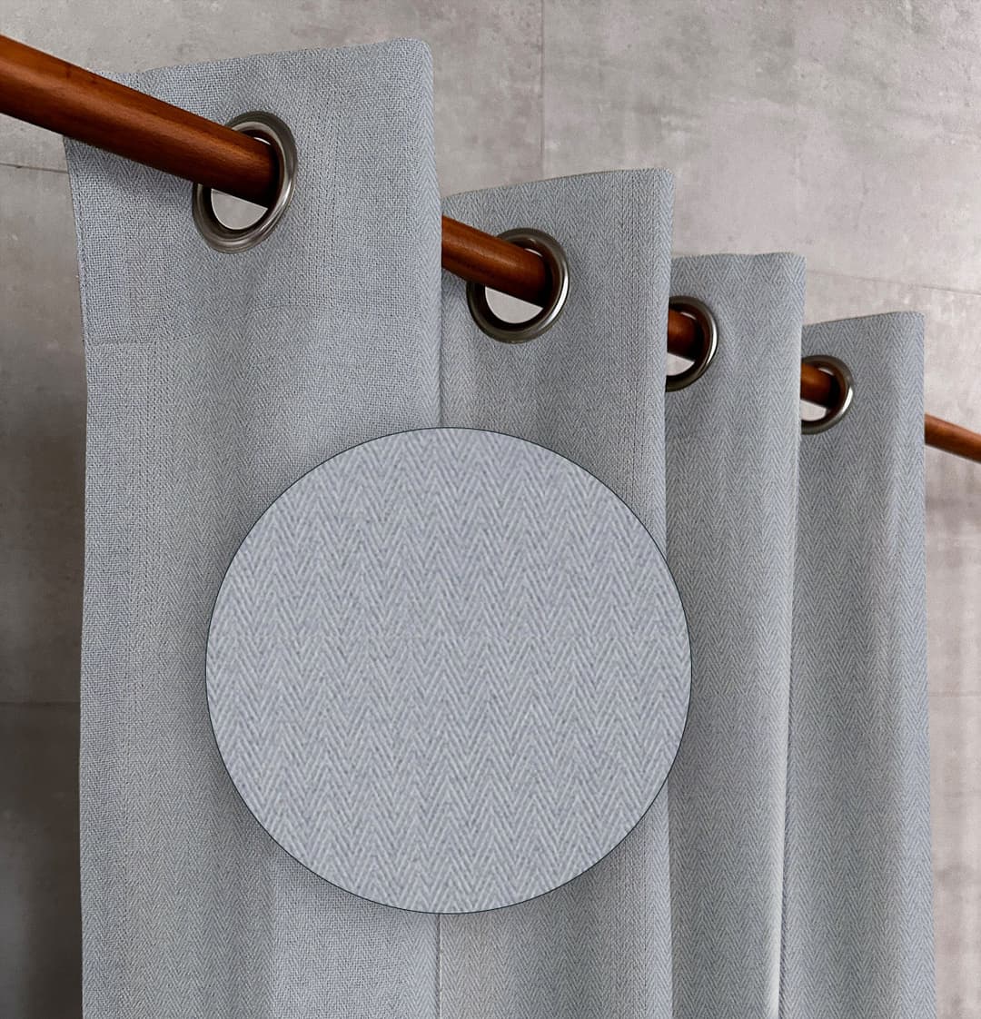 Sky Dust Herringbone Drapes