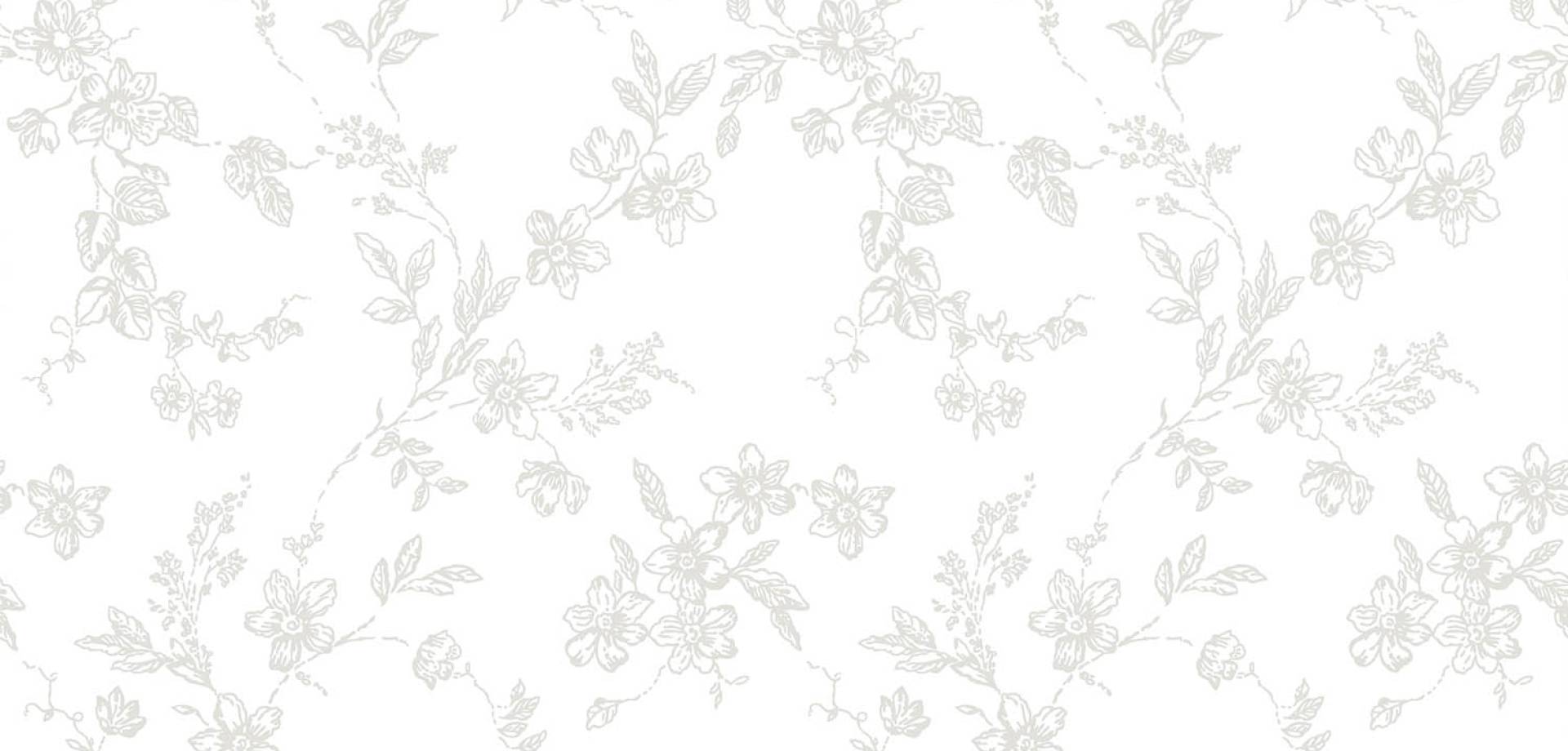 Silver Whisper Floral Vine Wallpaper