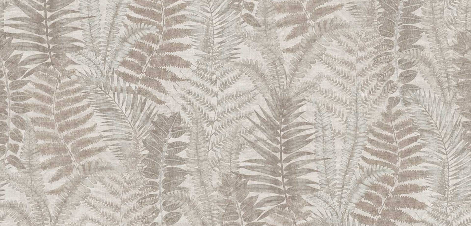 Muted Taupe Fern Wallpaper