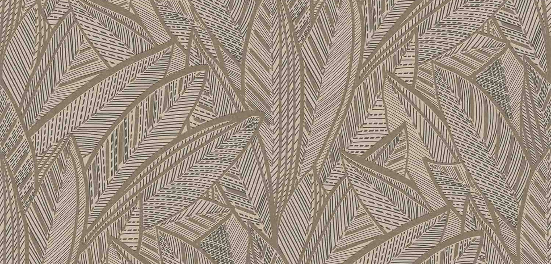 Tribal Earth Leaf Wallpaper