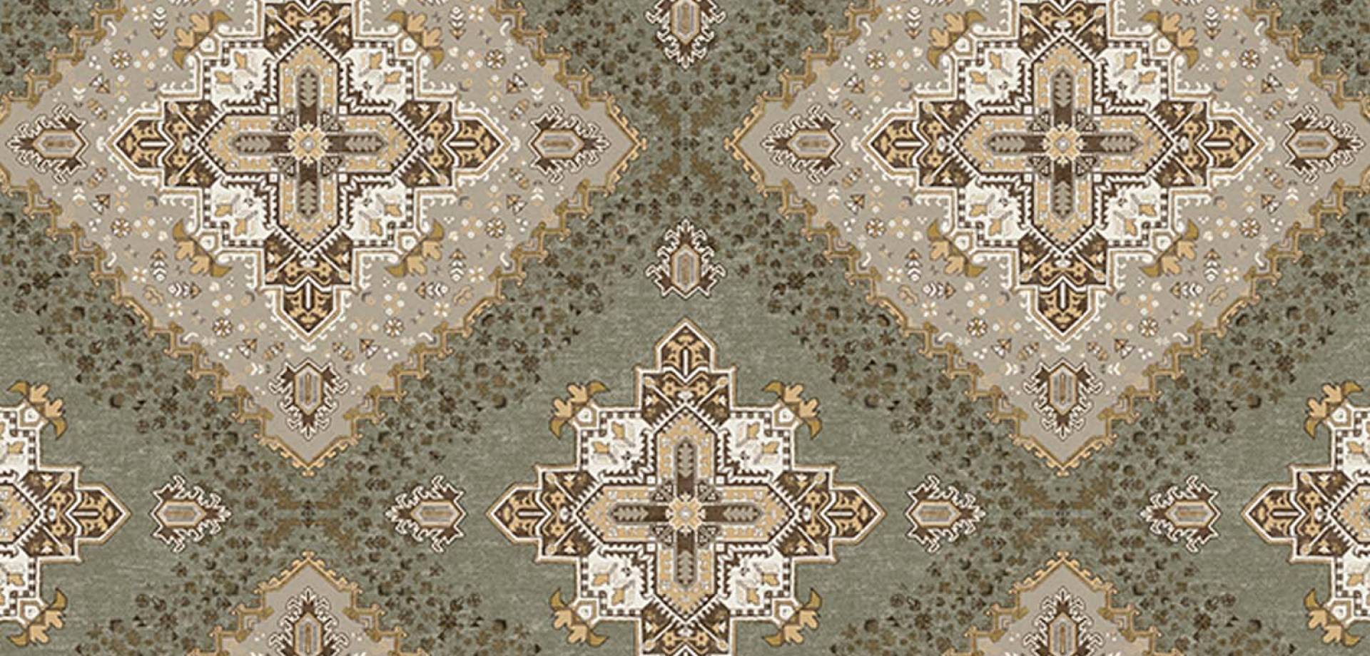 Olive Tile Charm Wallpaper