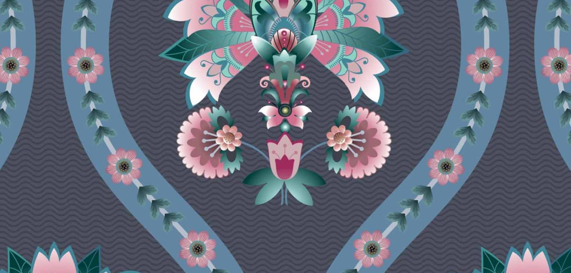 Twilight Petal Wave Wallpaper