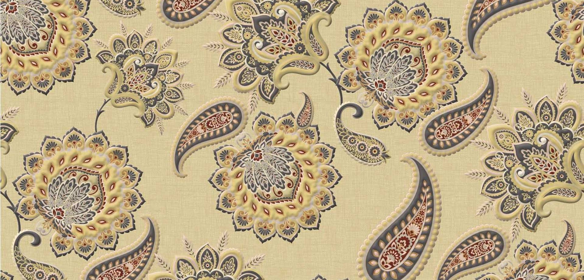 Golden Dusk Buta Wallpaper