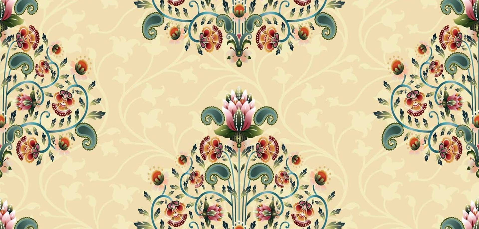 Cream Bloom Buta Wallpaper