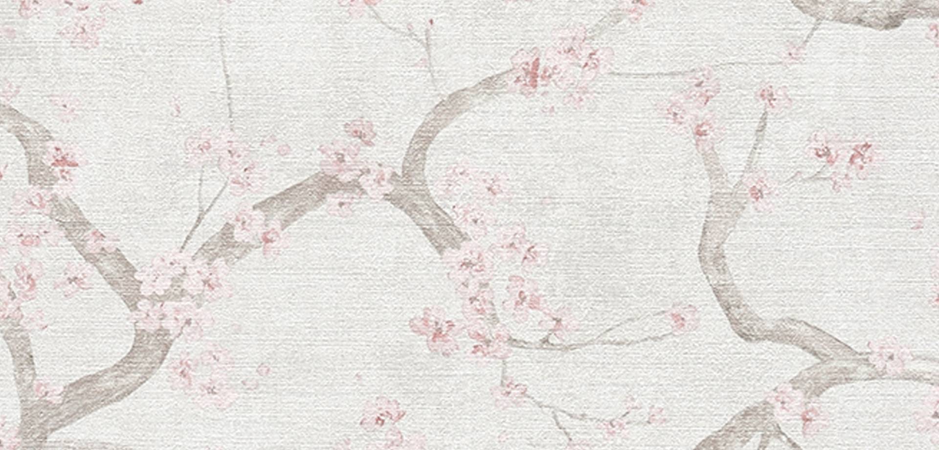 Blush Bloom White Wallpaper