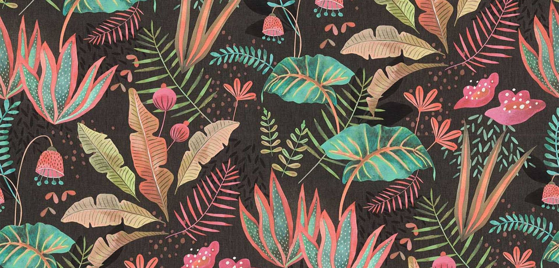 Midnight Tropic Bloom Wallpaper