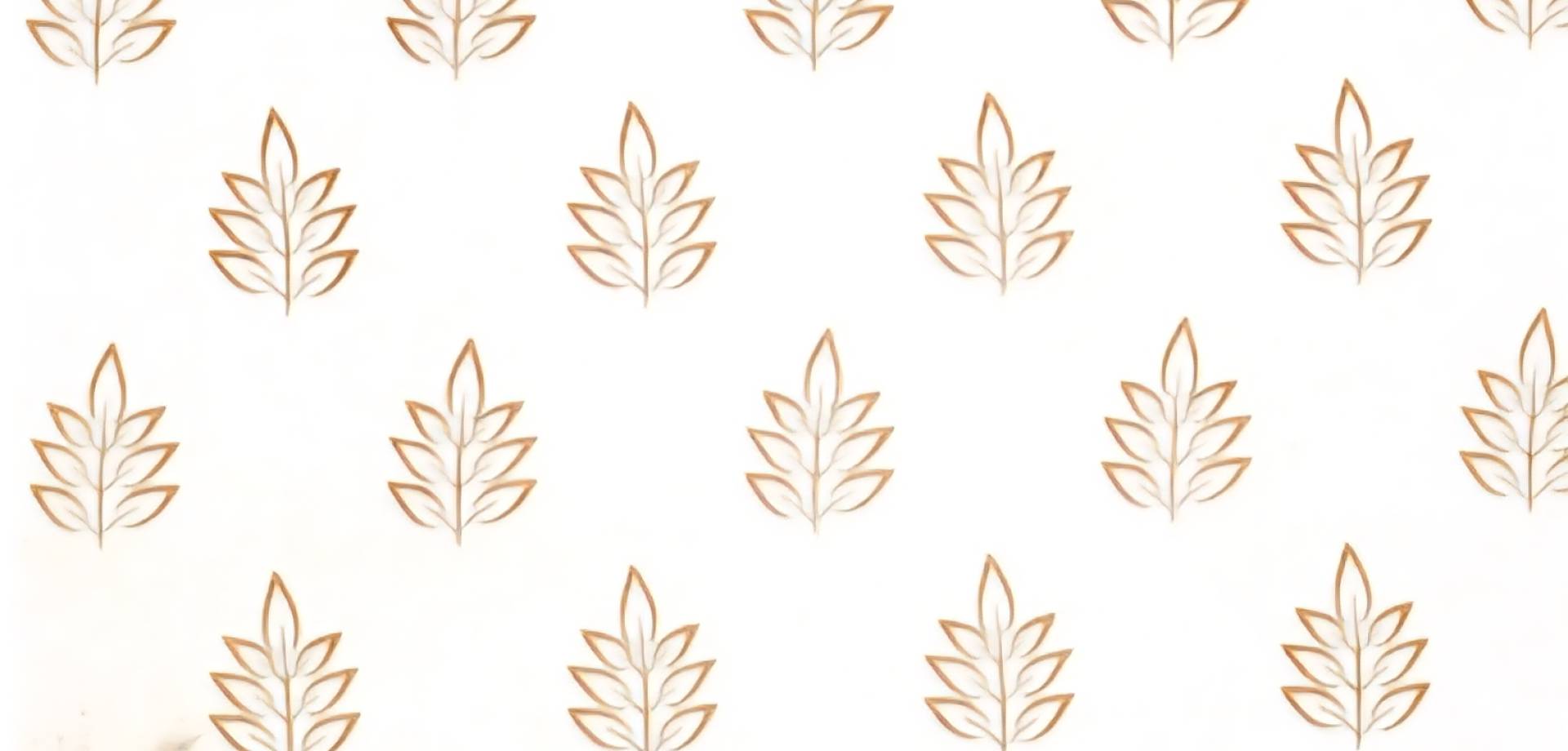 Beige Leaf Stack Curtain