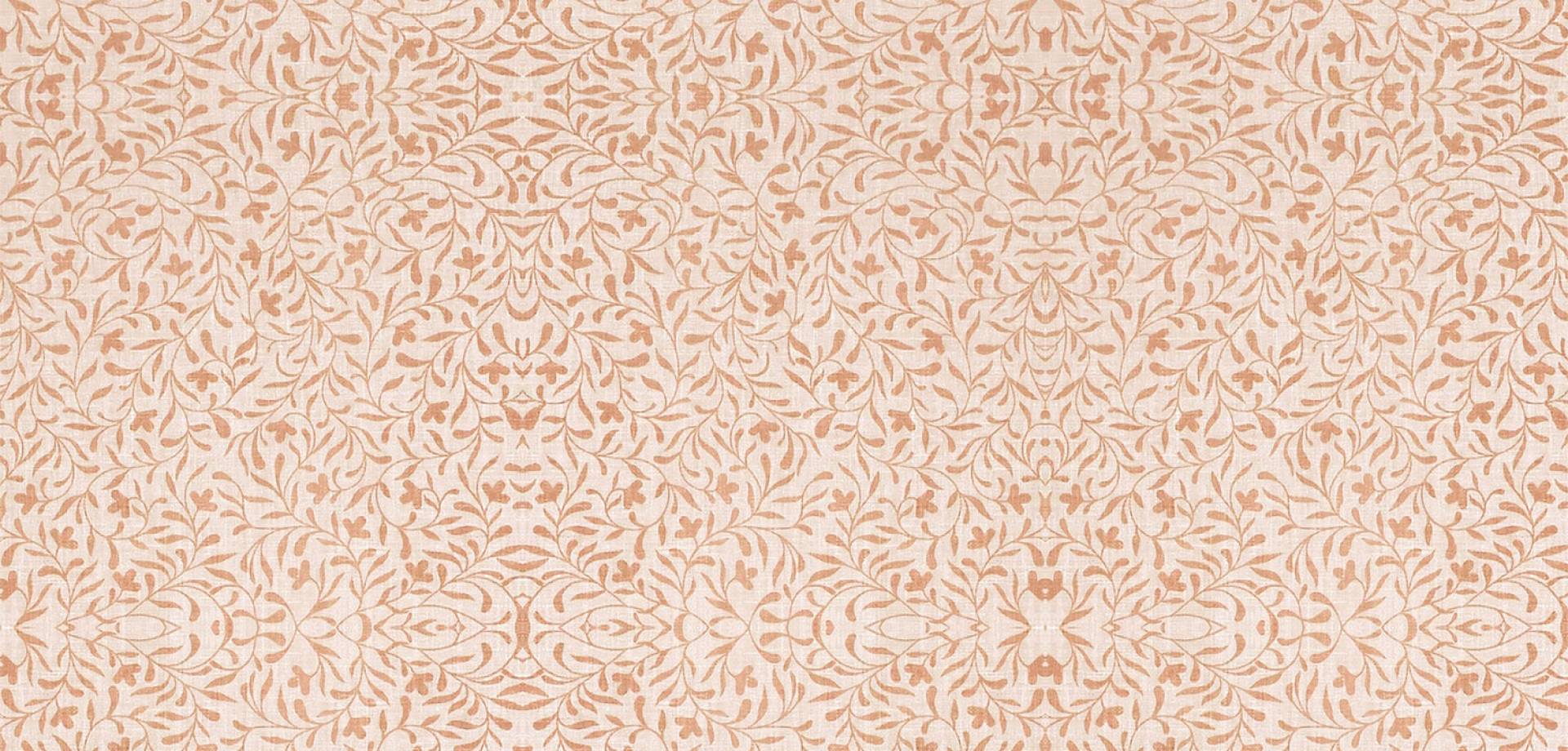 Orange Fern Flow Curtain