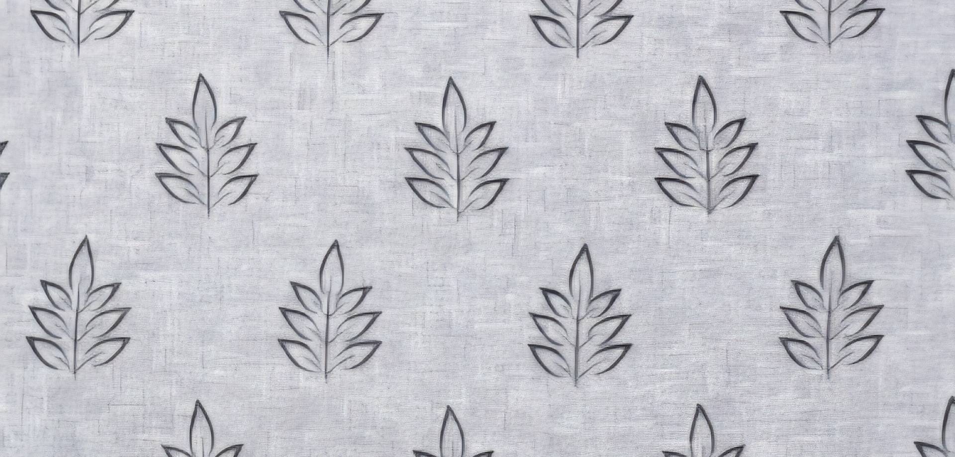 Charcoal Leaf Print Curtain