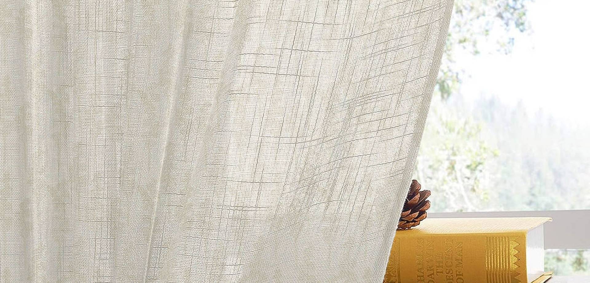 Misty Leaf White Sheer Curtain