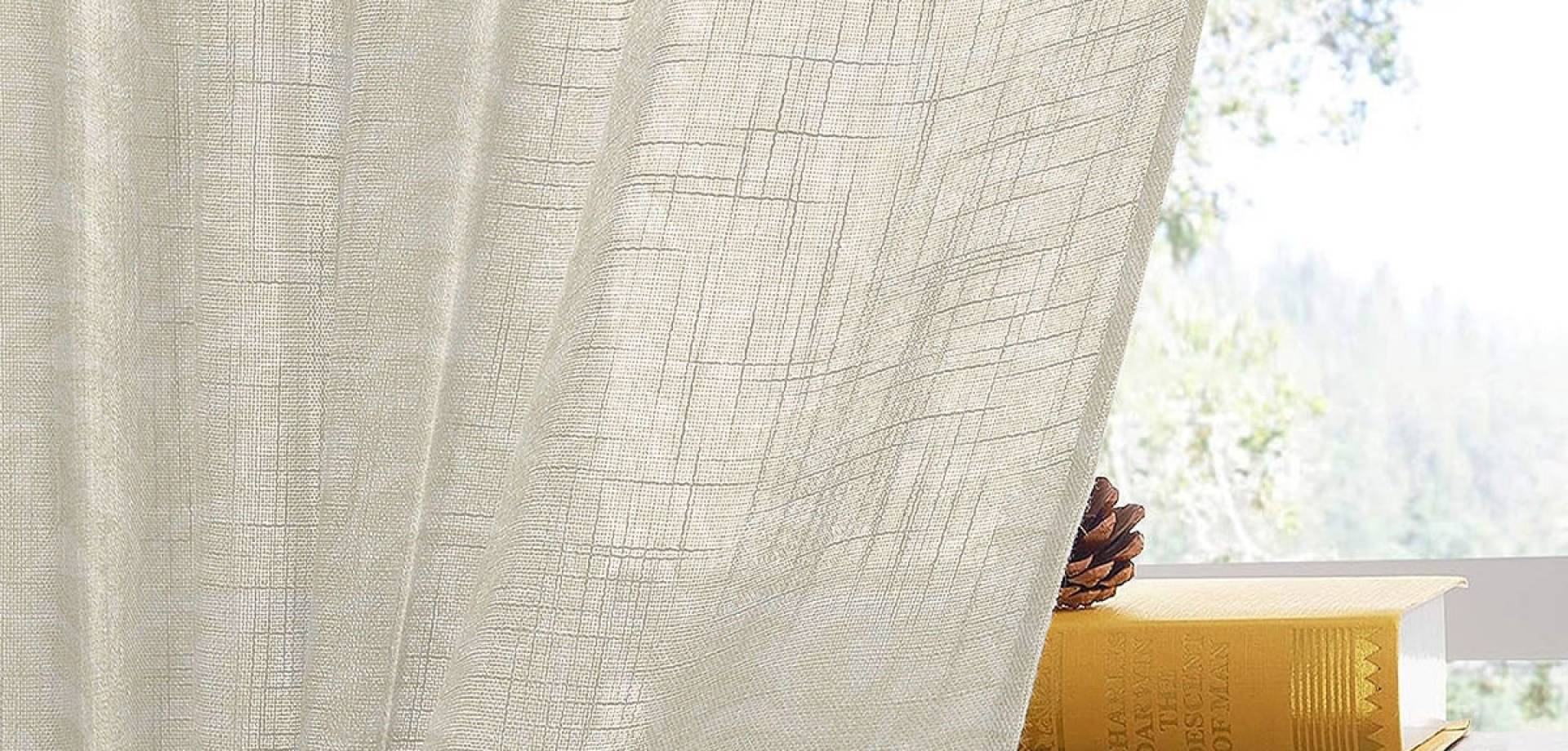 Leaf White Sheer Curtain