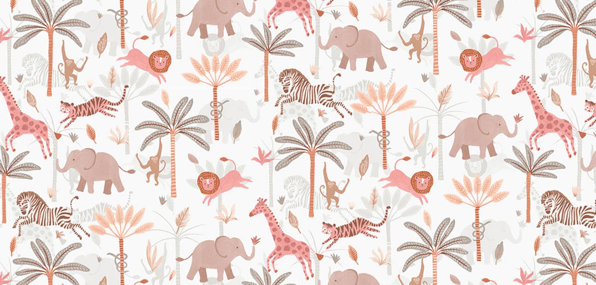 Jungle Parade Cotton Curtain