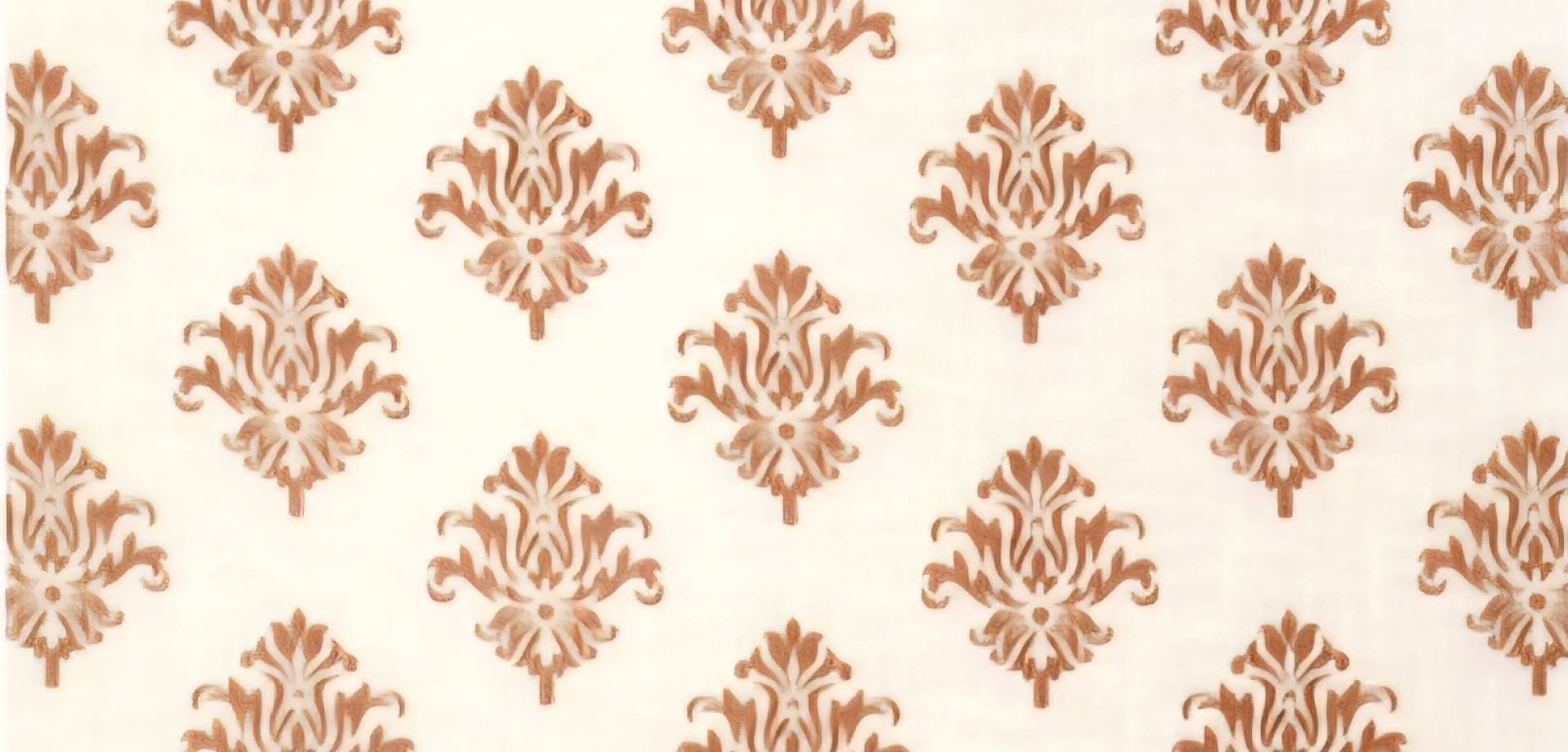 Rust Damask Sheer Curtain