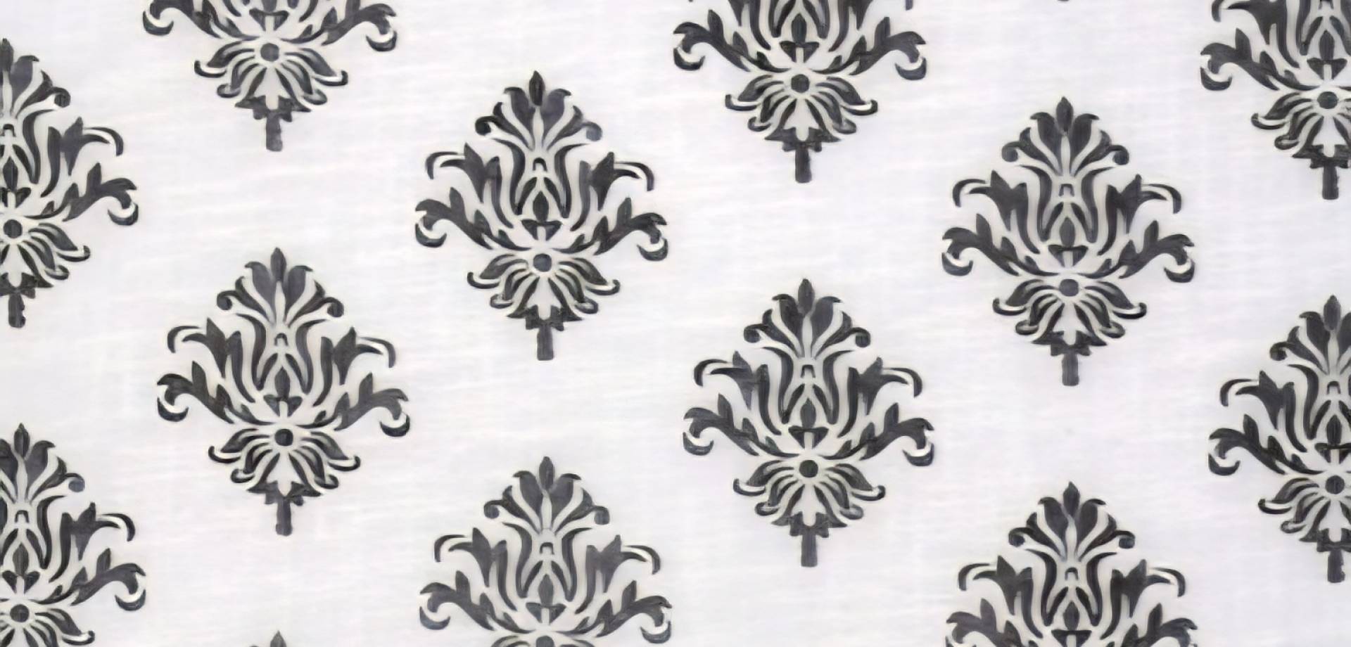 Charcoal Damask Sheer Curtain