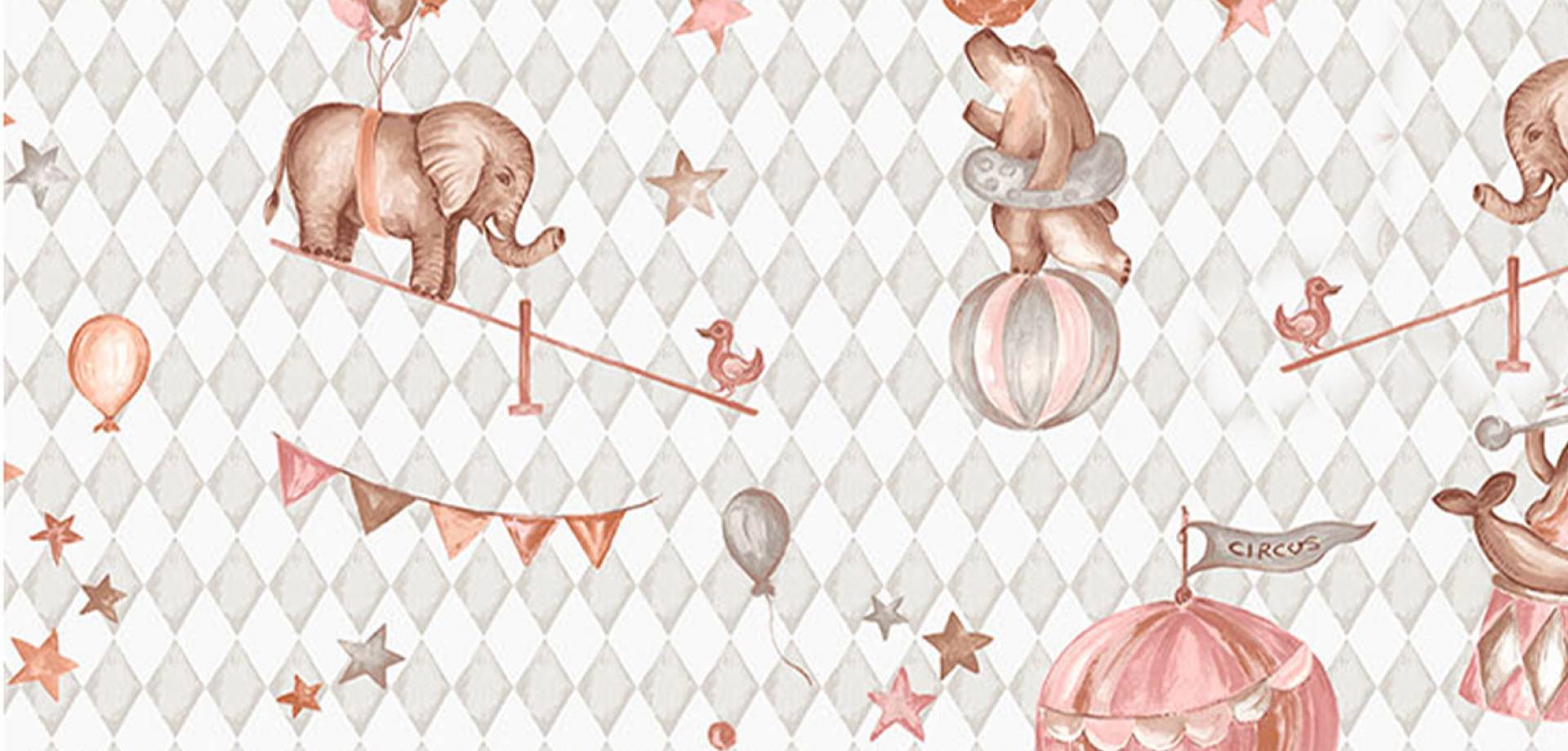 Circus Parade Cotton Curtain