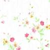 White with Pink-Yellow Floral