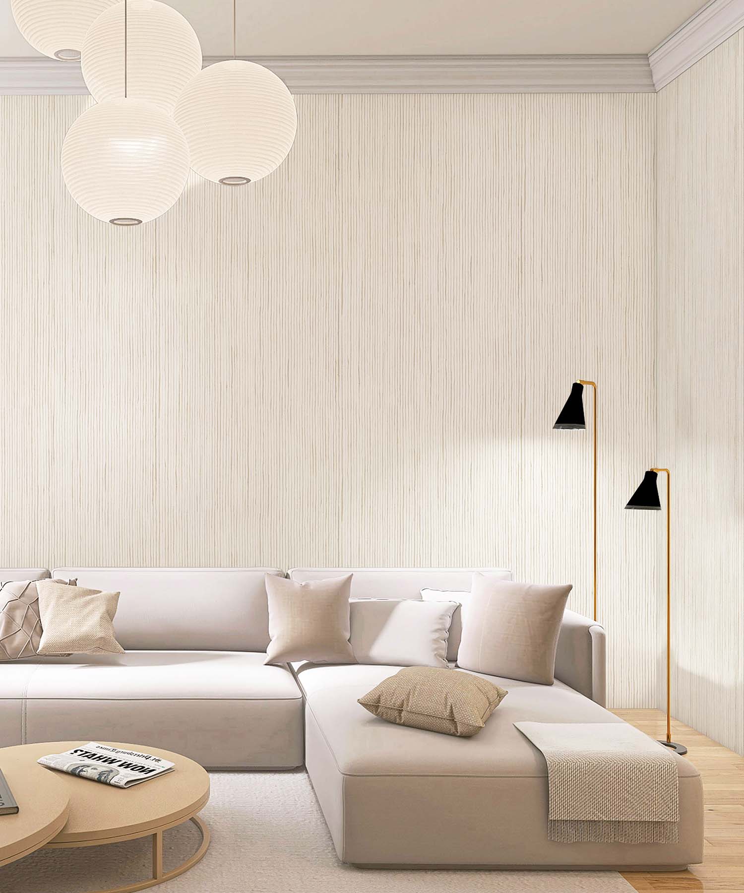 Soft Line Cream Wallpaper